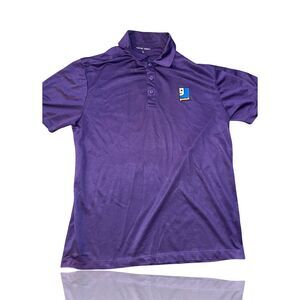 Men's Purple Polo Shirt L Goodwill Logo Embroidered Casual Style: GUC